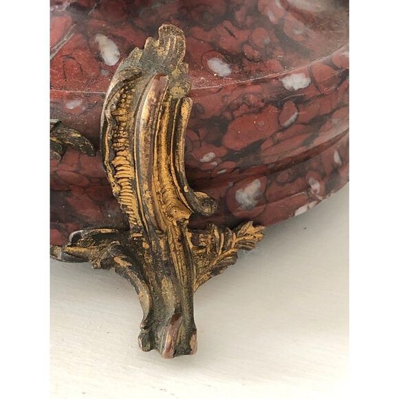 Antique Rococo Cherub Statue Bronze Table Lamp Marble Base - Picture 6 of 9